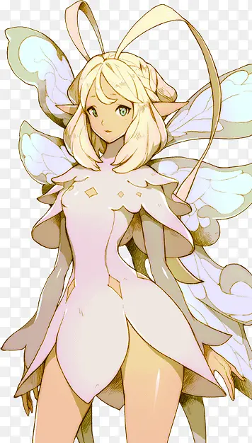 黄色卡通精灵少女