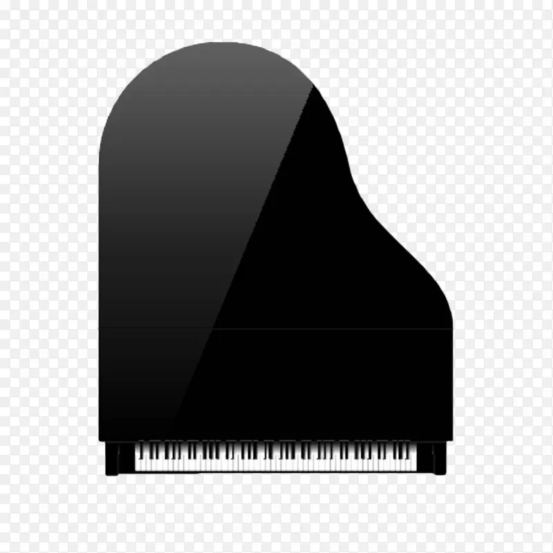 手绘黑色大钢琴