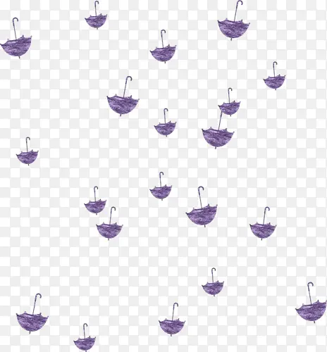 紫色漂浮漫画雨伞