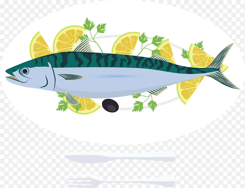 柠檬鱼矢量图
