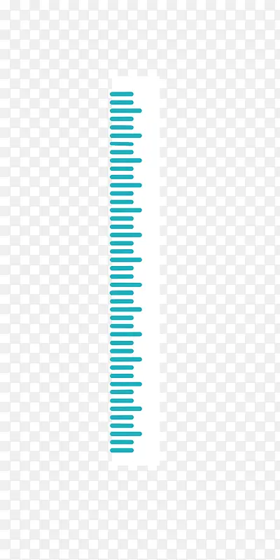 矢量白色蓝色刻度计量文具直尺