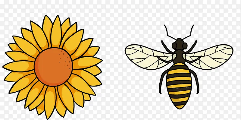 卡通蜜蜂蜂蜜元素