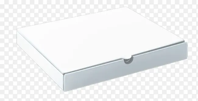 白色扁纸盒矢量图