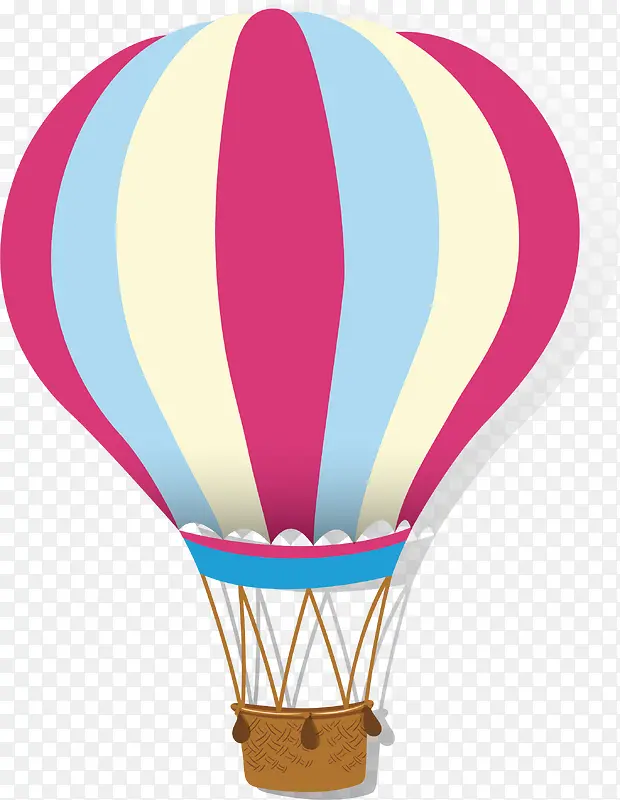 粉白条纹热气球