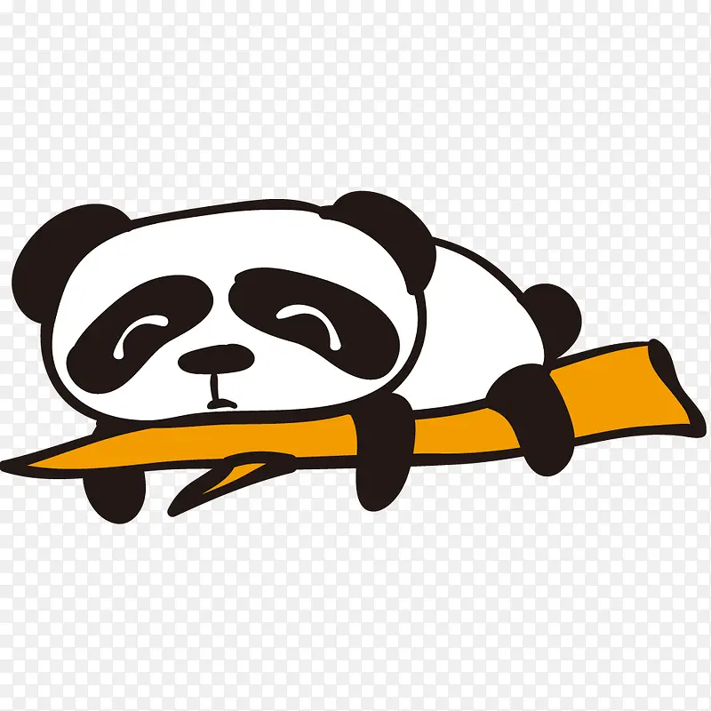 卡通手绘可爱的大熊猫