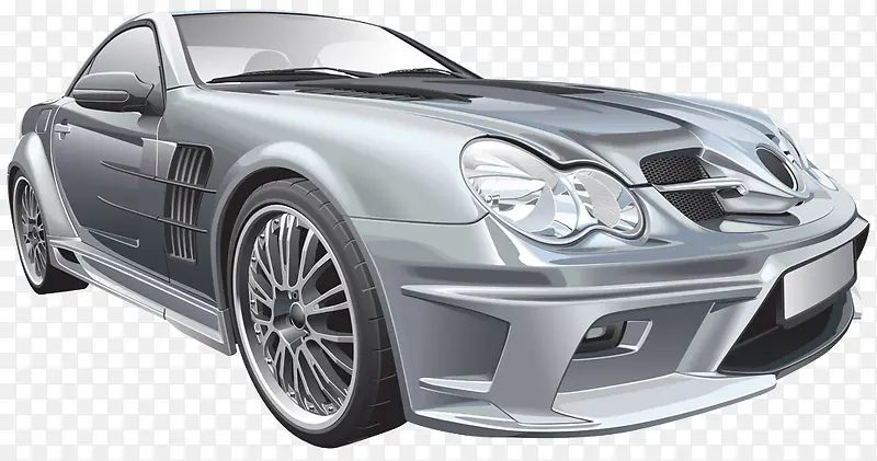 银色汽车模型