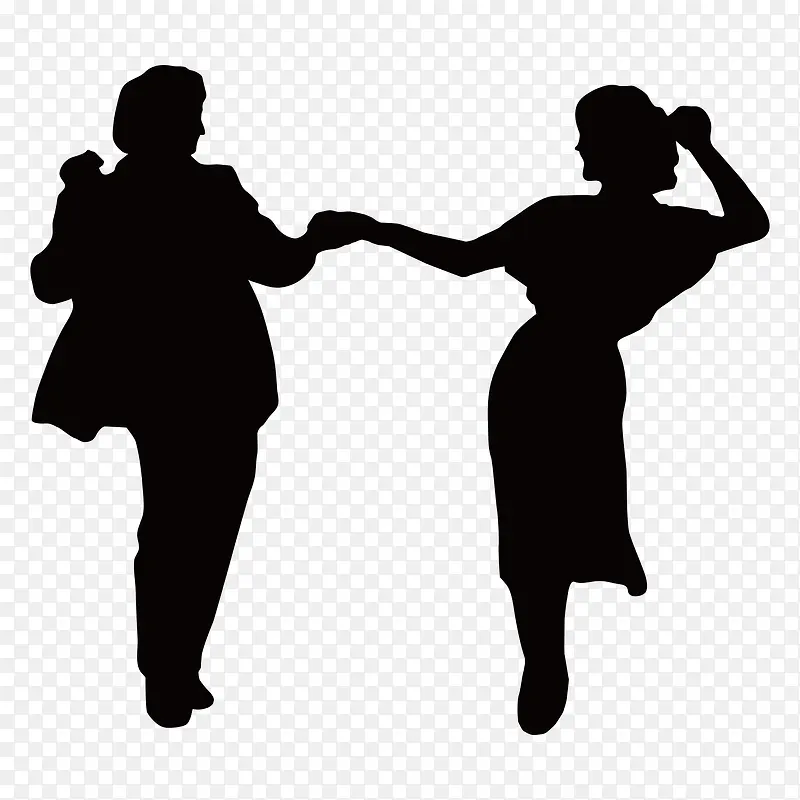 男女共舞情意浓浓剪影PNG图片素材下载_图片编号ylrbbmzy-免抠素材网