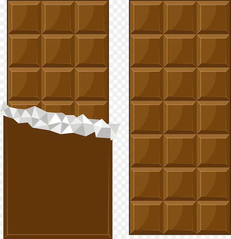 两块褐色美味巧克力