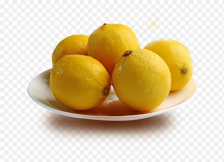唯美精美一盘水果柠檬