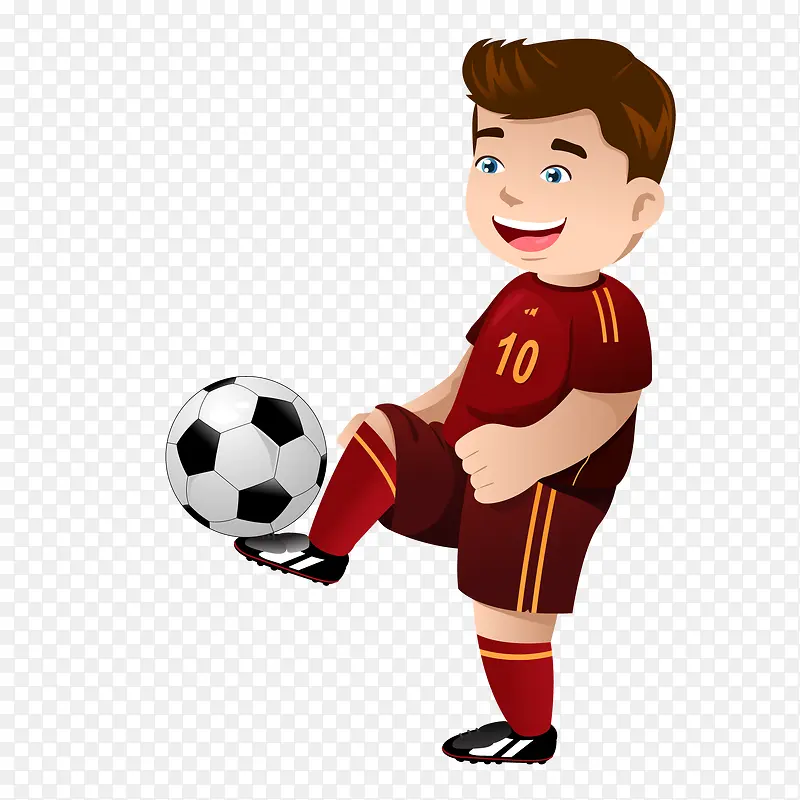 卡通足球运动员人物设计
