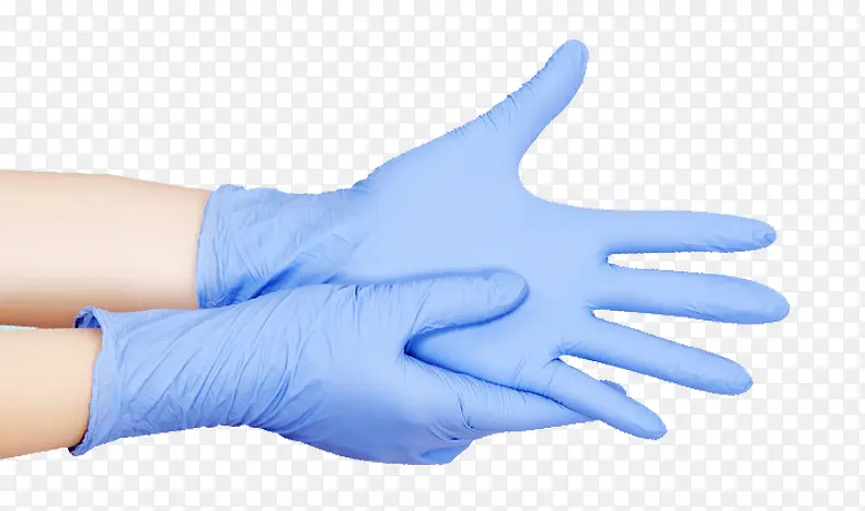 轻薄的橡胶清洁手套