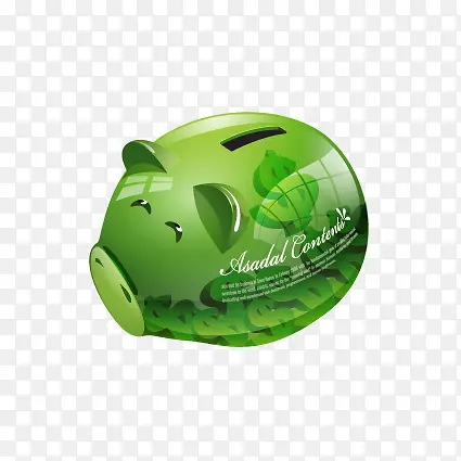 绿色猪猪存钱罐