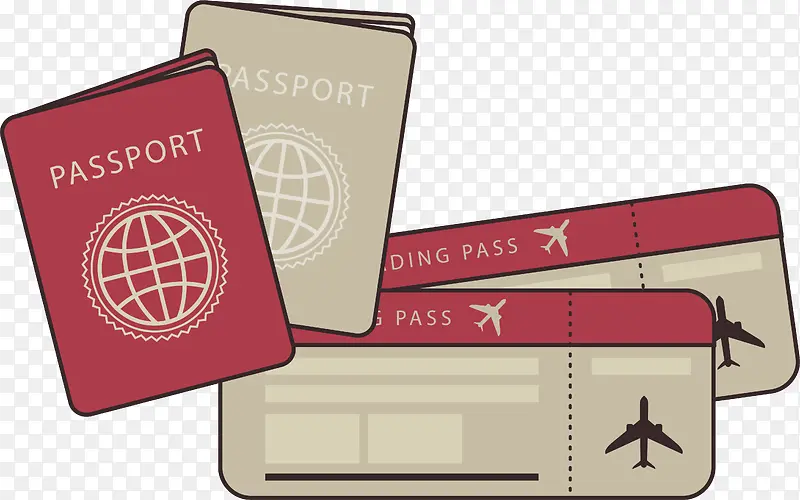 旅游护照和机票