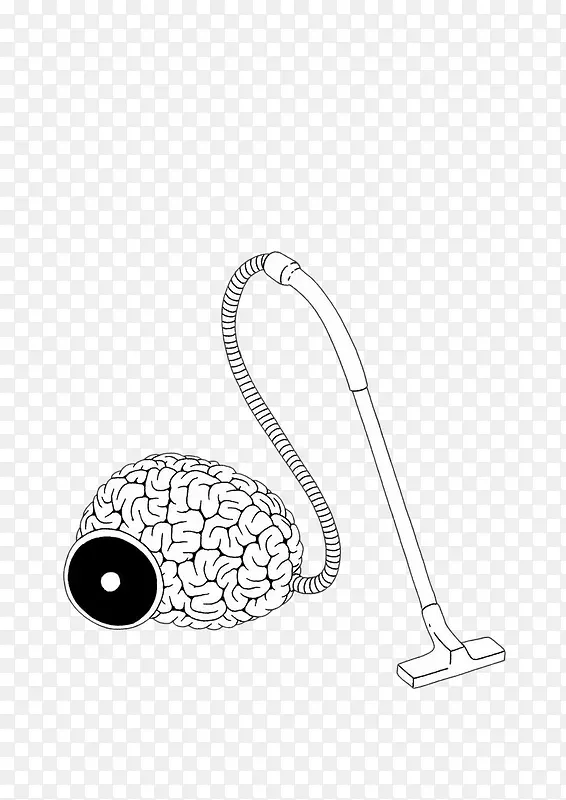 创意插画-大脑吸尘器