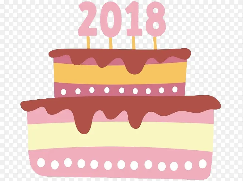 2018新年蛋糕免抠图