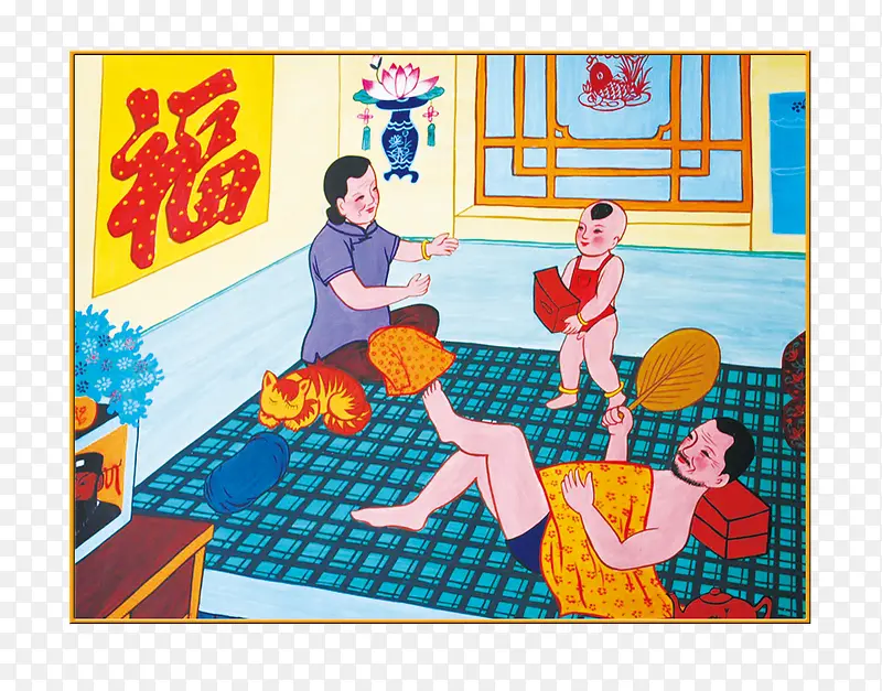 中国民间纳凉艺术画