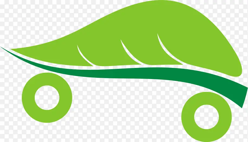 绿色扁平树叶汽车