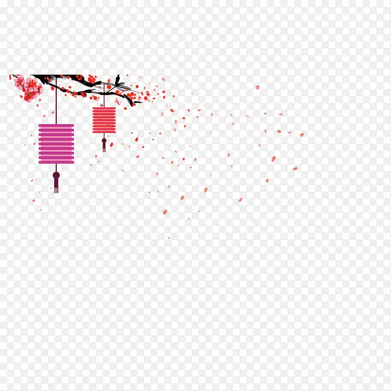 红色灯笼悬挂