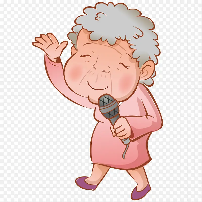 奶奶在唱歌