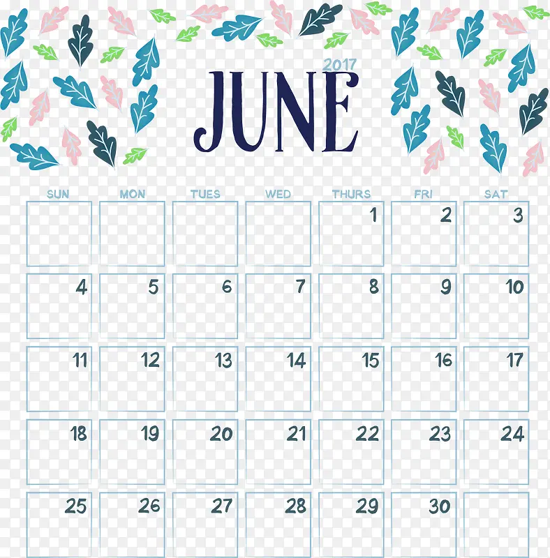 六月计划日历表