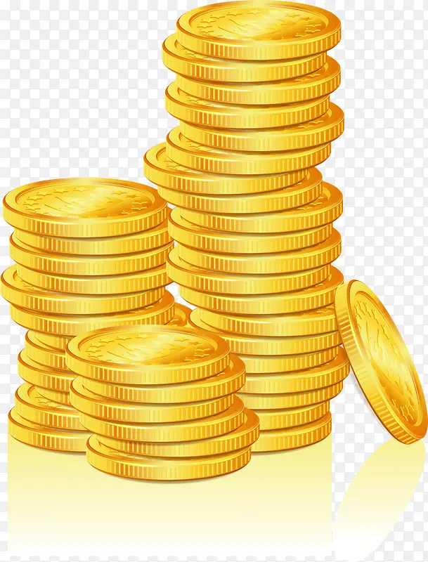 几摞金色金币
