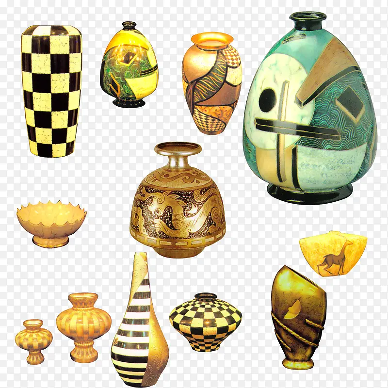 黄陶花瓶