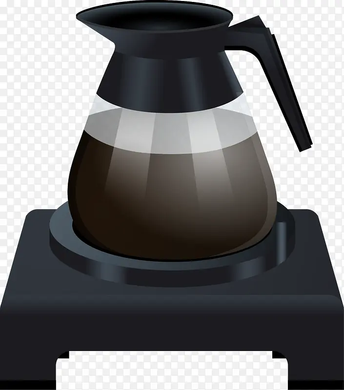 矢量手绘咖啡壶