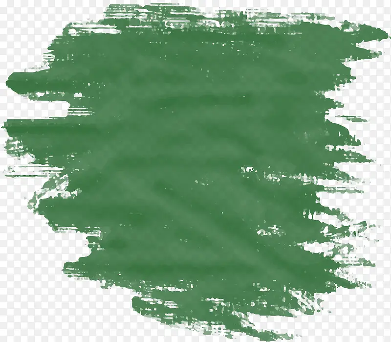 绿色水彩毛笔涂鸦