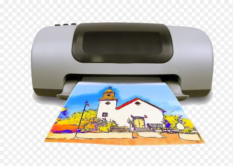 打印机打印出彩色画