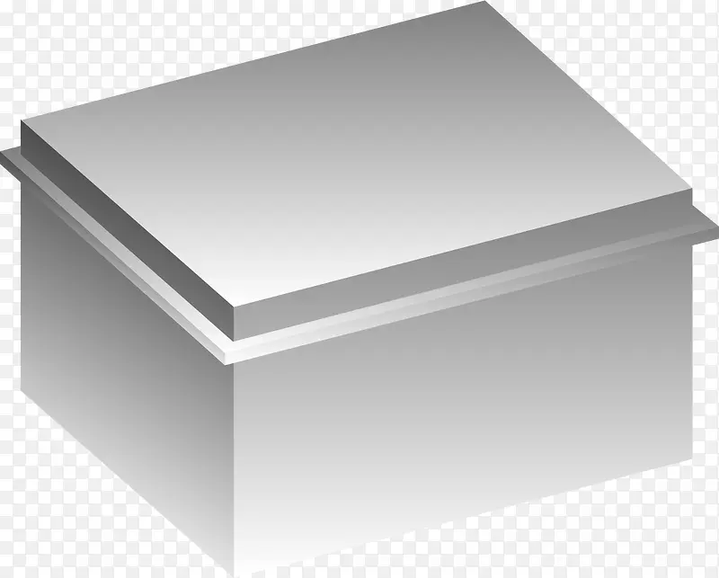 银白色金属材质方形盒子