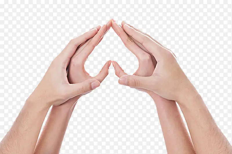 两双手组成的心形