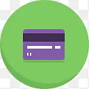 绿紫色高清银行卡图标