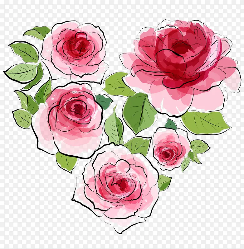 浪漫玫瑰花素材