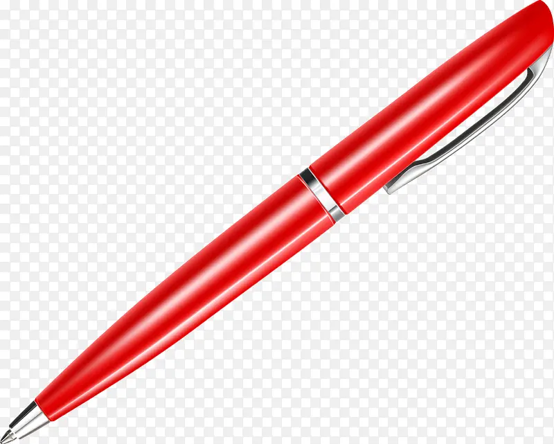 矢量红色 圆珠笔