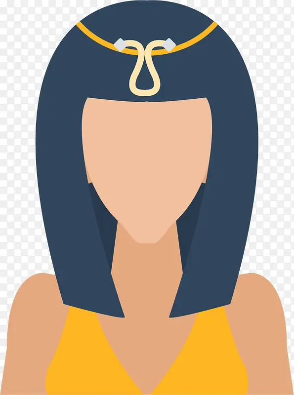 埃及女人矢量卡通符号