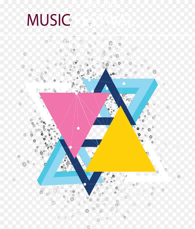 彩色三角音乐节海报