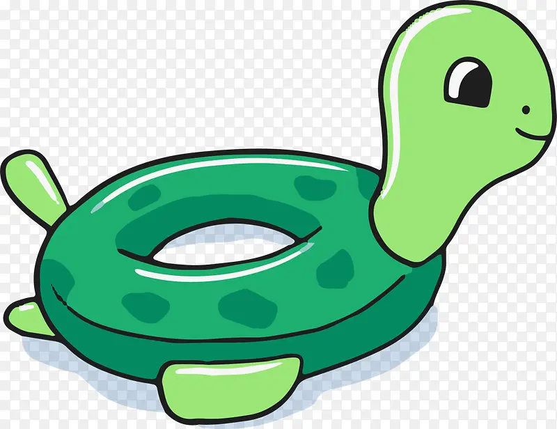 绿色卡通乌龟游泳圈