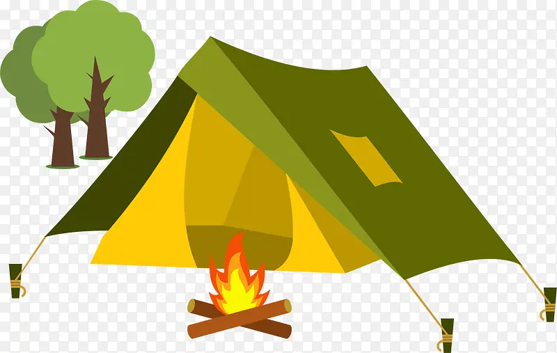 搭帐篷生火