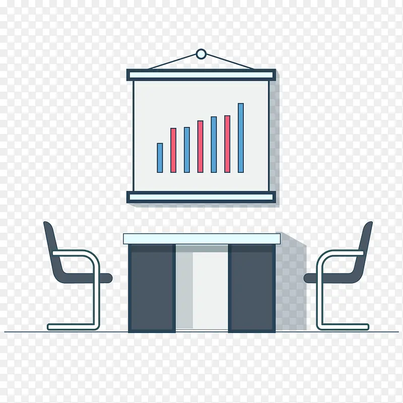 卡通扁平化会议室PNG图片素材下载_图片编号yzgdlmmq-免抠素材网