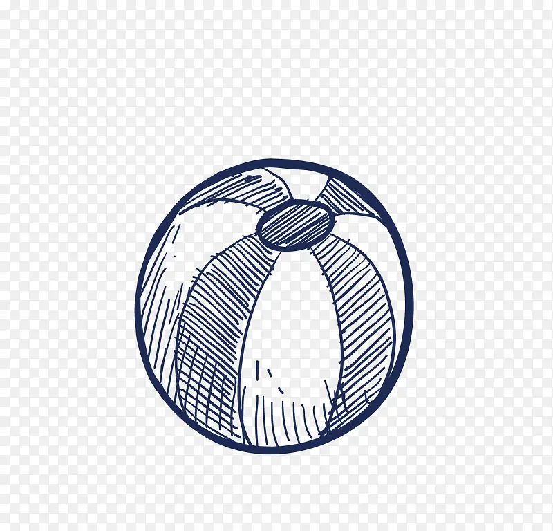 手绘沙滩球卡通插画PNG图片素材下载_图片编号qalobzmy-免抠素材网