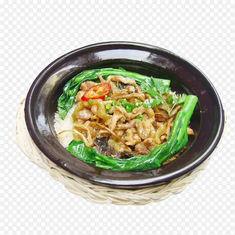 竹筐榨菜肉丝食品餐饮