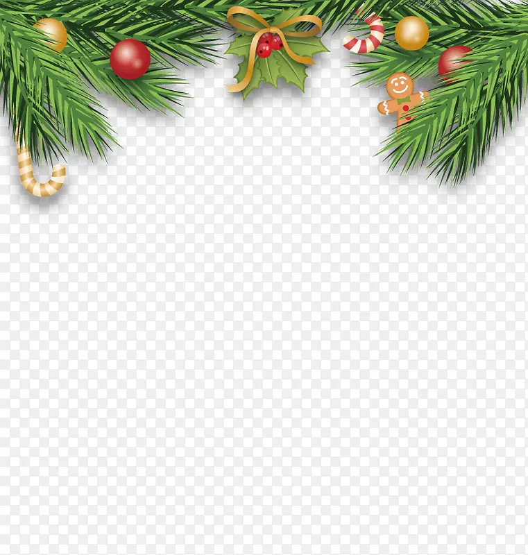 矢量圣诞树装饰