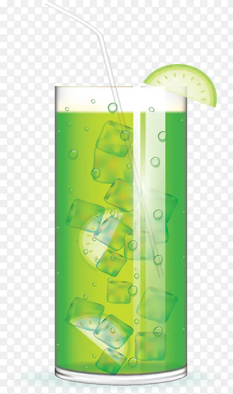 绿色半透明鸡尾酒
