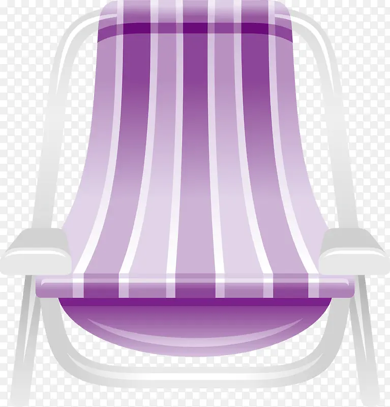 卡通紫色沙滩椅