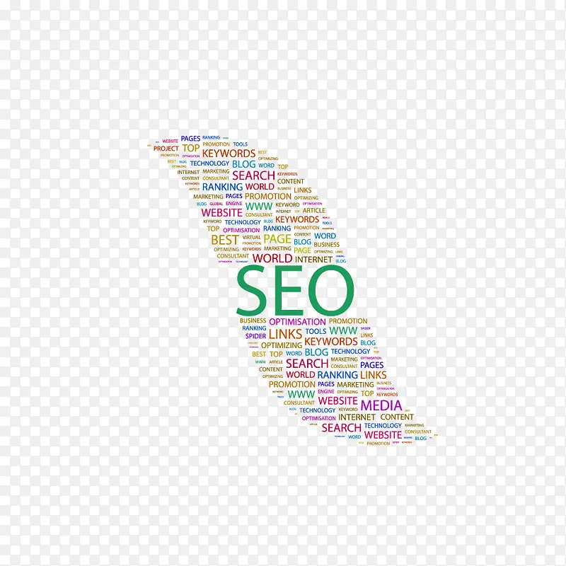 seo关键词商务矢量图