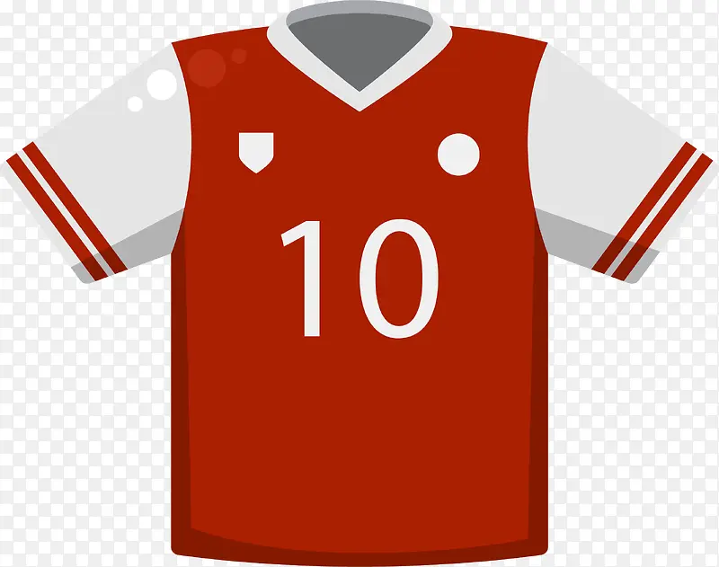 卡通红色足球服图标UI设计