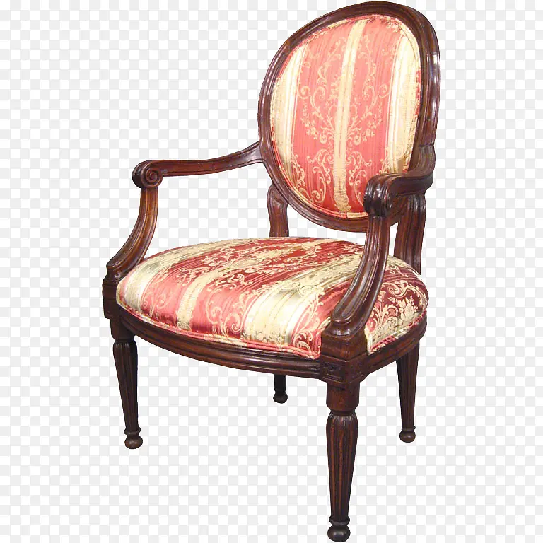 手绘复古橙色装饰休息椅