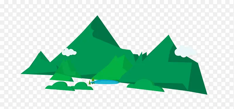 现代风格扁平化山农场场景