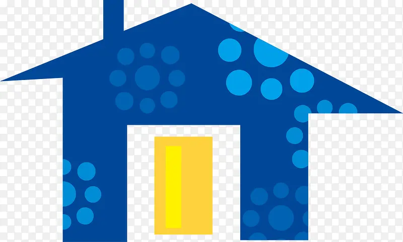 蓝色矢量房子图标
