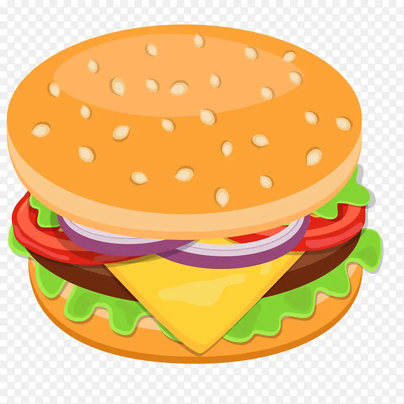 卡通汉堡包食物设计